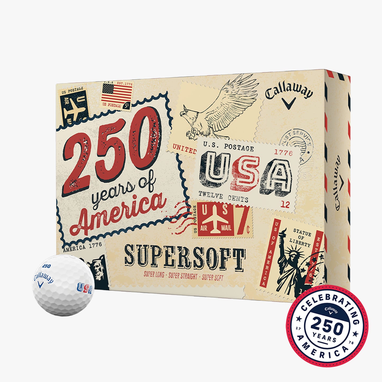 Callaway Super Soft 2026 USA 250th Edition - Dozen