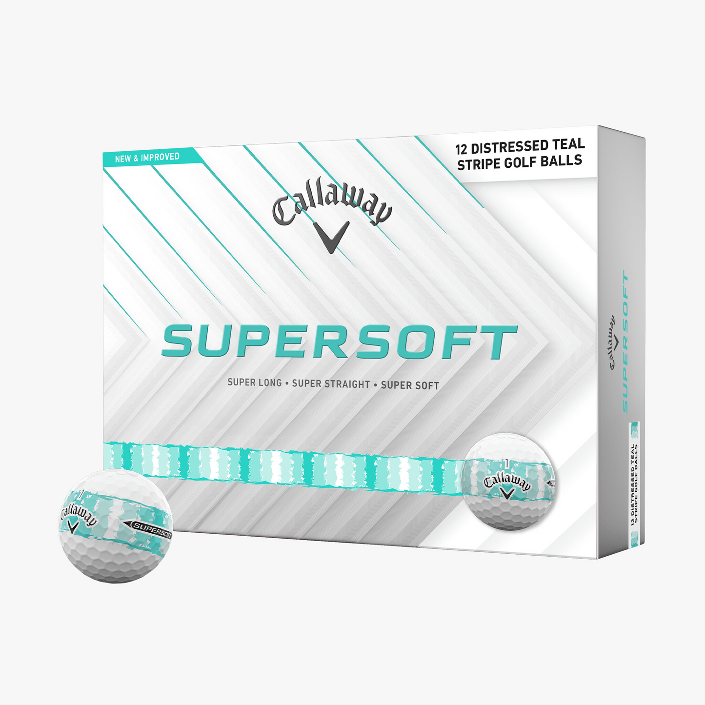 Callaway Super Soft Distressed Teal Stripe - Dozen