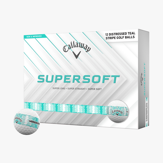 Callaway Super Soft Distressed Teal Stripe - Dozen