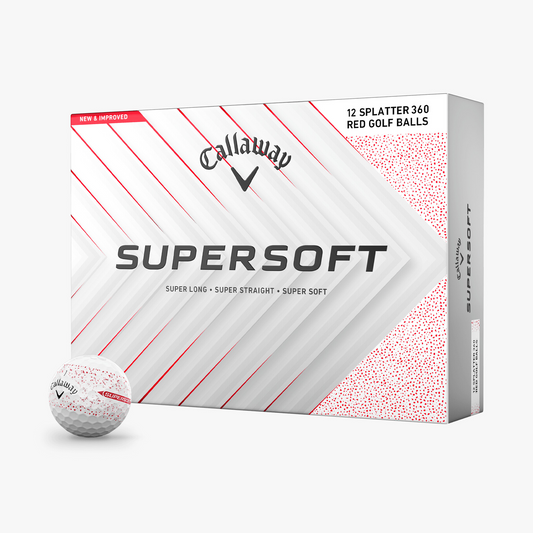 Callaway Super Soft Splatter 360 Red - Dozen